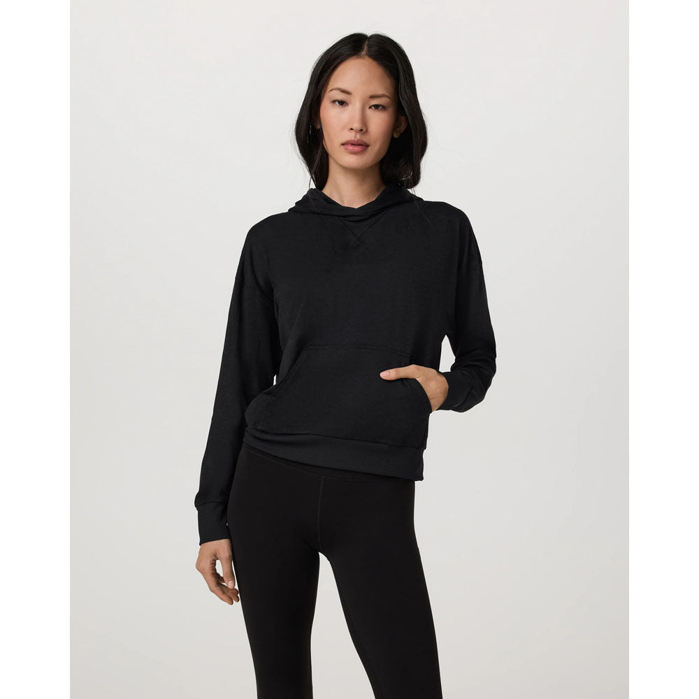 Vuori Womens Halo Modern Pullover Hoodie Black Heather