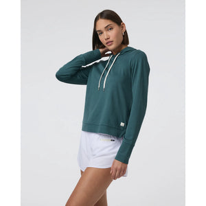 Vuori Womens Halo Essential Hoodie Moss Heather