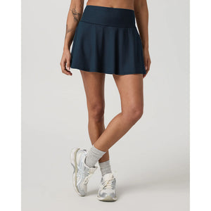 Vuori Womens Baseline Gingham Skirt Ocean Blue