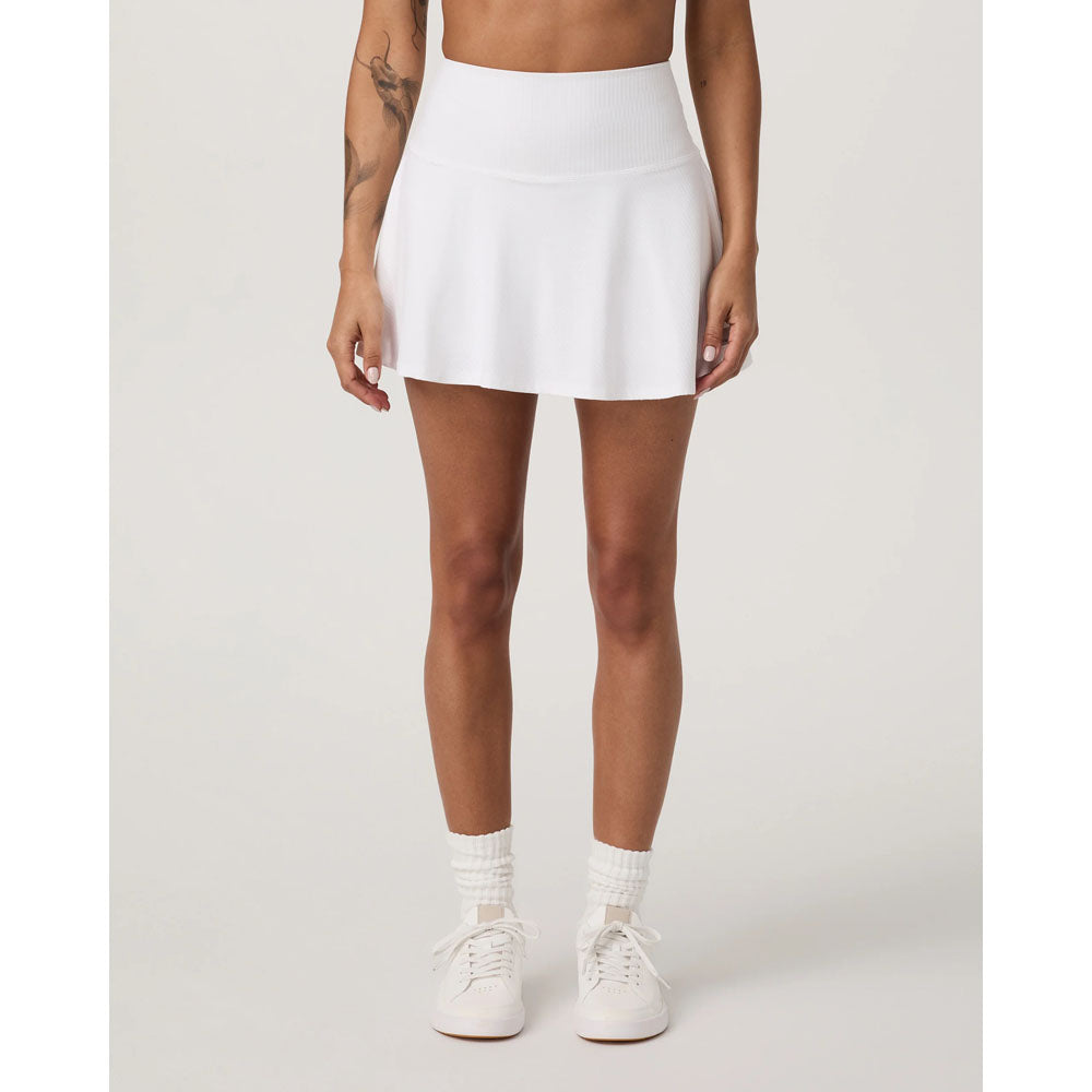 Vuori Womens Baseline Gingham Skirt White