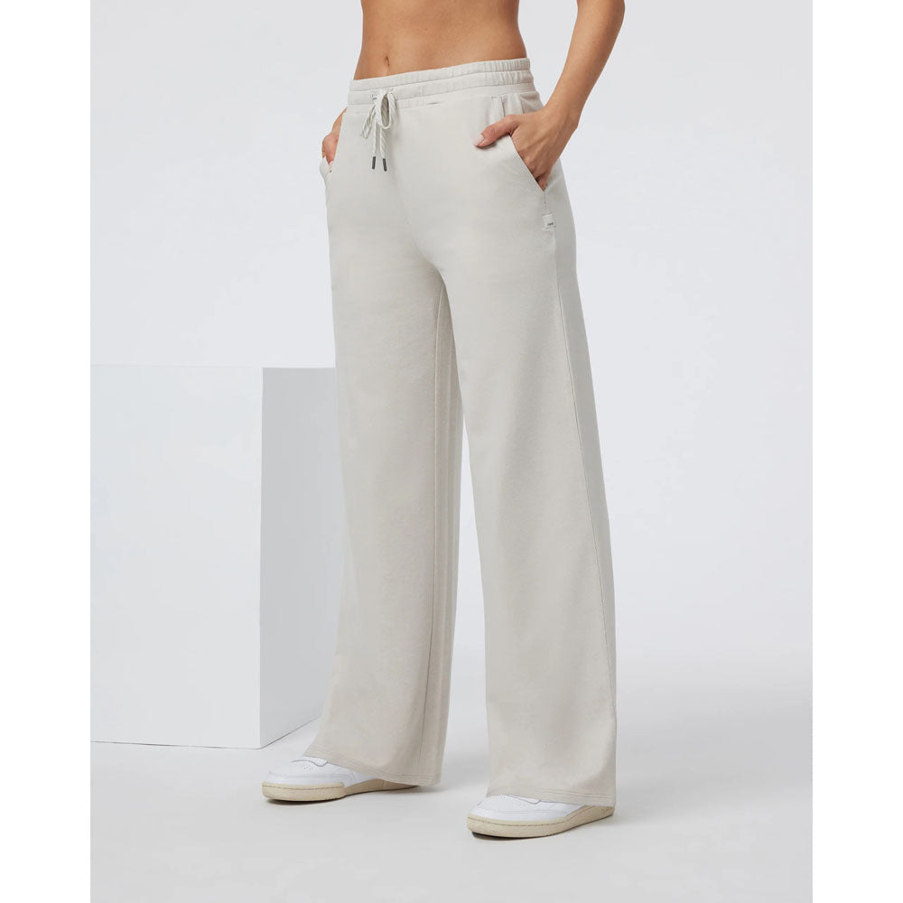 Vuori W Halo Essential Wideleg Ecru Heather