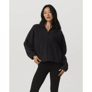 Vuori Womens Alpine Full Zip Jacket Black