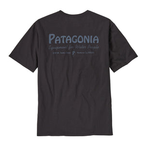 Patagonia Mens Water People Organic Pocket T-Shirt Water People Banner: Ink Black