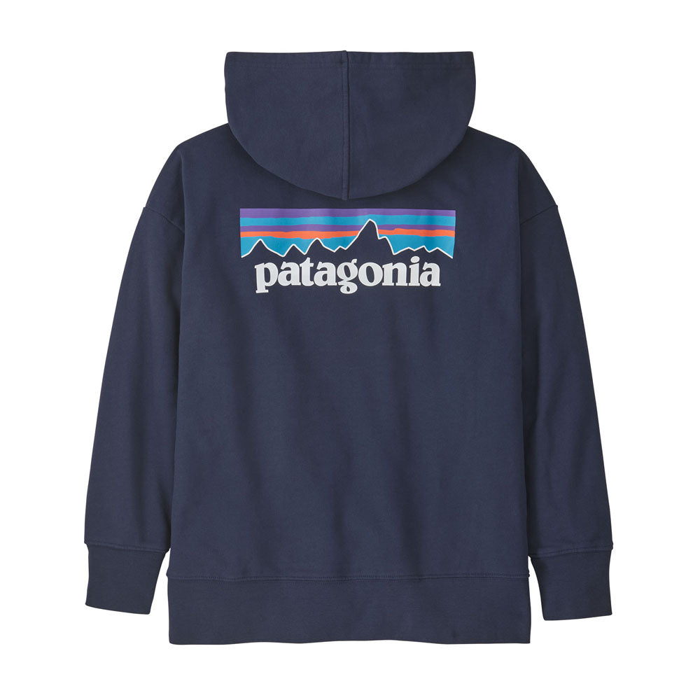 Patagonia Kids Hoody Sweatshirt P-6 Logo: New Navy