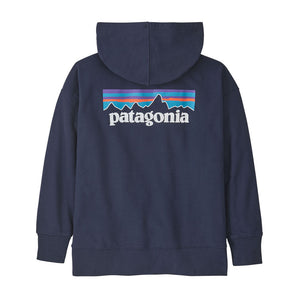 Patagonia Kids Hoody Sweatshirt P-6 Logo: New Navy
