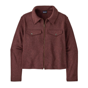 Patagonia Womens Better Sweater Zippered Chore Jacket Dark Ruby