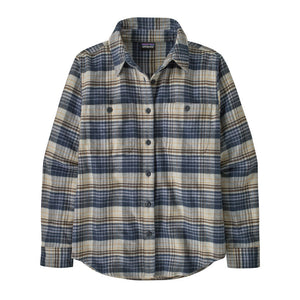 Patagonia Womens Fjord Flannel Shirt River Plaid: Barnacle Blue