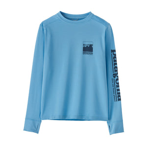 Patagonia Kids' Long-Sleeved Capilene Silkweight UPF T-Shirt Alpine Icon: Lago Blue
