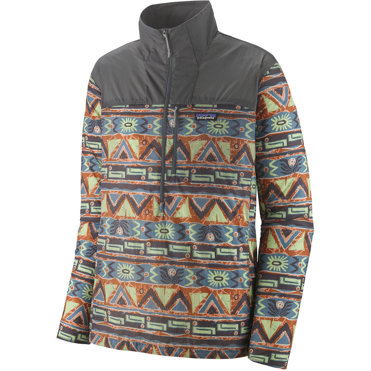 Patagonia Men's Houdini Stash 1/2-Zip Pullover High Hopes Geo: Forge Grey