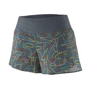Patagonia Women's Strider Pro Shorts - 3 1/2 in. Lose Yourself Outline: Nouveau Green