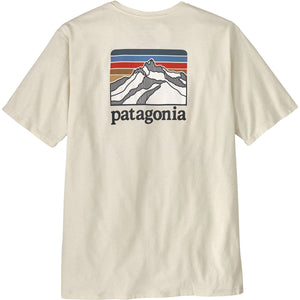 Patagonia Men's Line Logo Ridge Pullovercket Responsibili-Tee Birch White