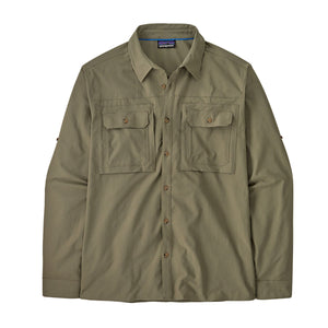 Patagonia Mens Long-Sleeved Self Guided Sun Shirt River Rock Green