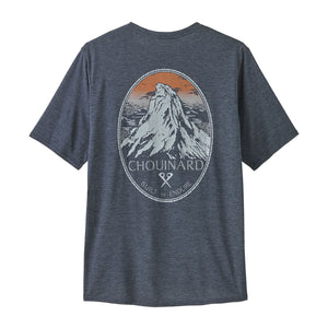 Patagonia Mens Capilene Cool Daily Graphic Shirt - Lands Chouinard Crest: Smolder Blue X-Dye