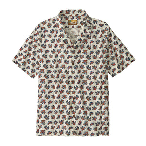 Patagonia Mens Tidal Threads Camp Shirt Oh Coral: Wool White