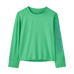 Patagonia Baby Long Sleeve Capilene Silkweight T-Shirt Fitz Script: Aloe Green
