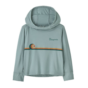 Patagonia Baby Cap Silkweight Hoody Swelldrifter Stripe: Thermal Blue