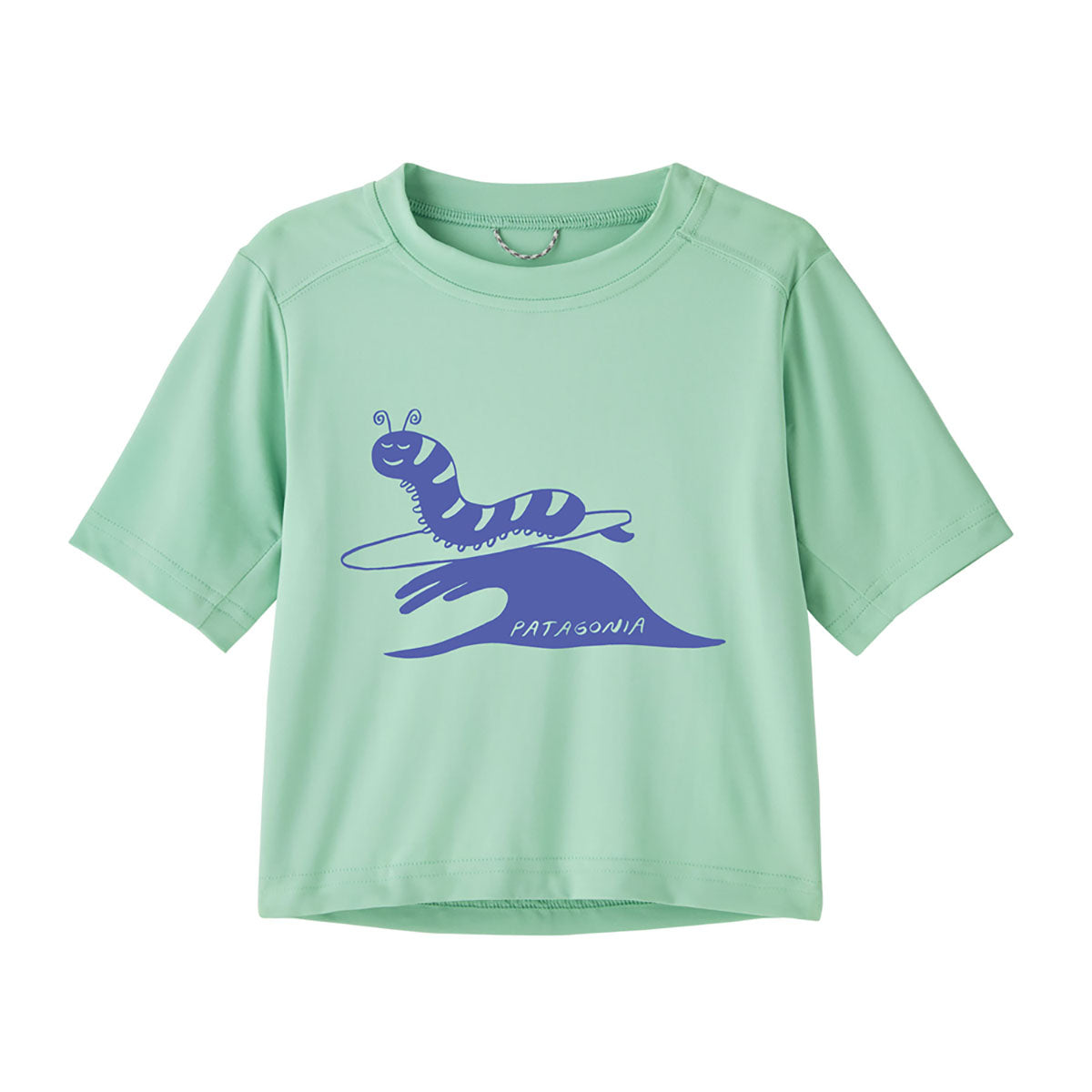 Patagonia Baby Cap Silkweight T-Shirt Caterpillar Chiller: Rinsed Green