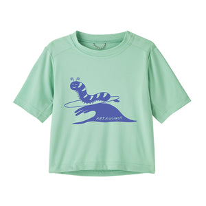 Patagonia Baby Cap Silkweight T-Shirt Caterpillar Chiller: Rinsed Green