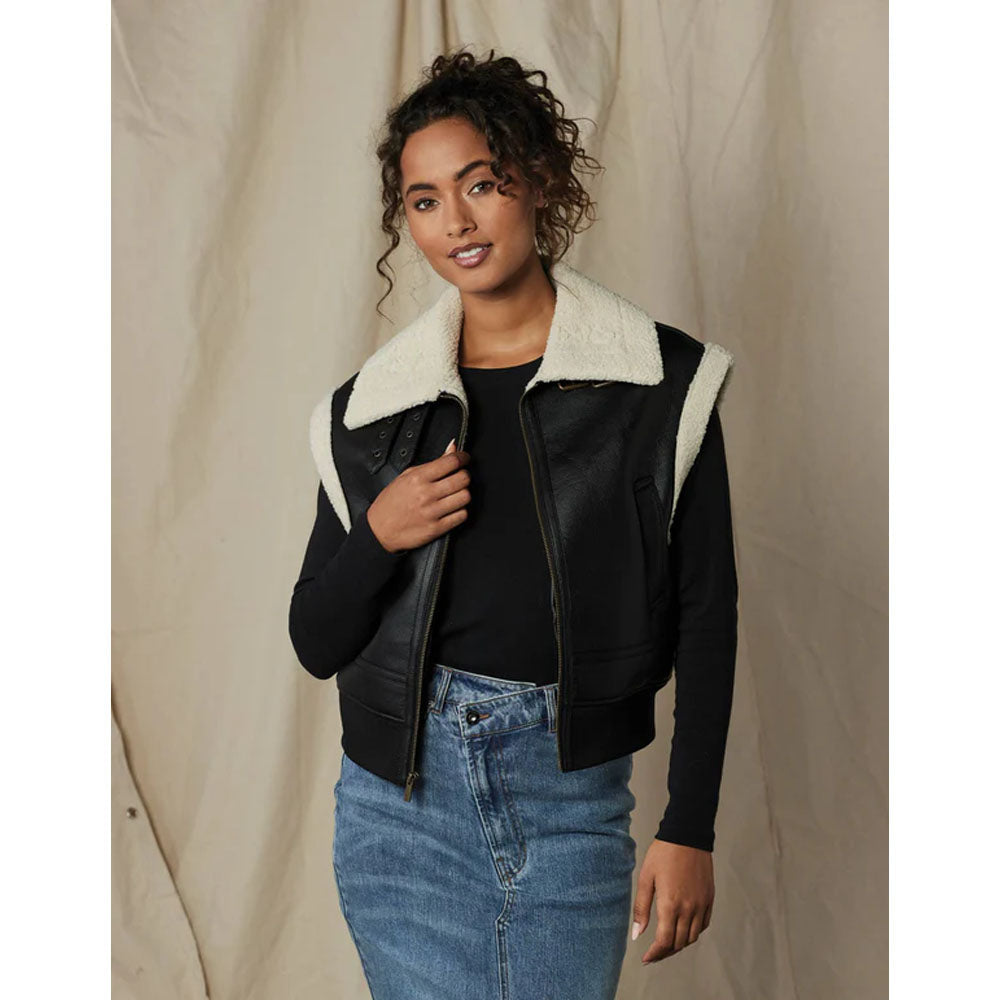 The Normal Brand Women's Adrian Vest Black/Khaki