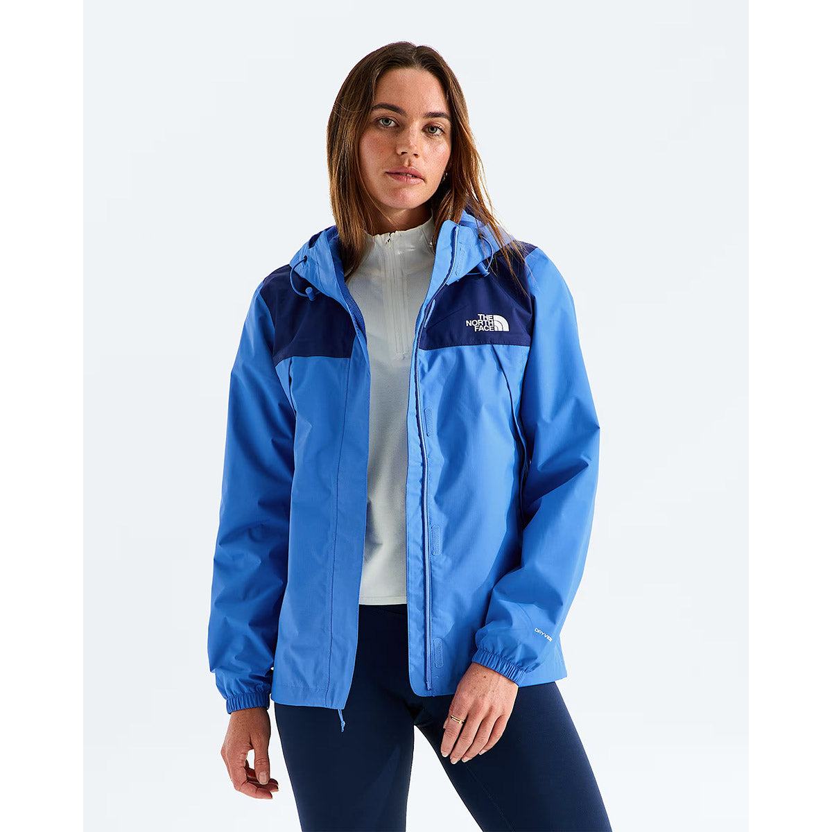 The North Face Womens Antora Rain Jacket Active Blue/Bold Blue