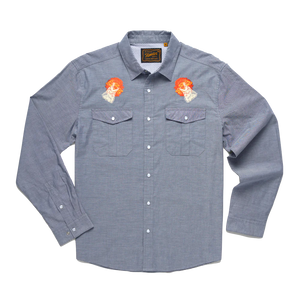 Howler Brothers Men's Gaucho Snapshirt BAR Bark at the Moon