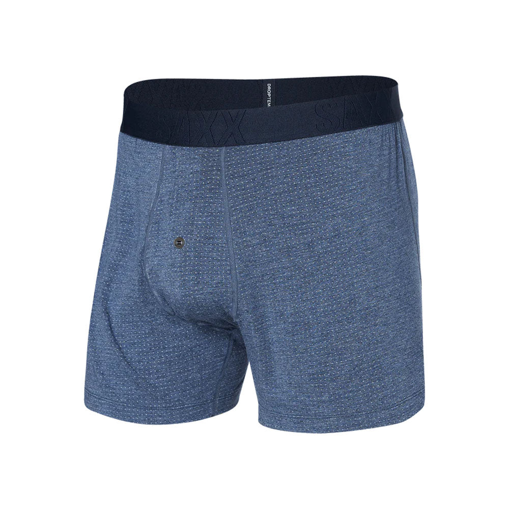 Saxx Underwear Co. Men's DropTemp Cooling Sleep Boxer DNH Dark Denim Heather
