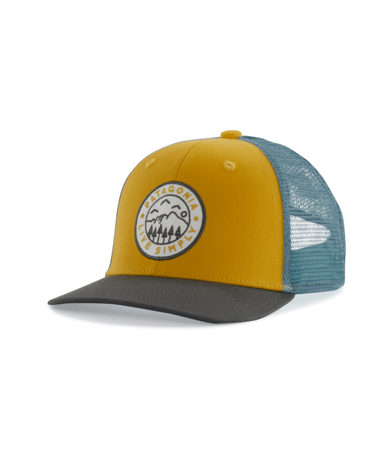 Patagonia Kids' Trucker Hat Line Logo Ridge: Buckwheat Gold
