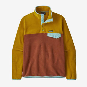 Patagonia Mens Lightweight Synchilla Snap-T Fleece Pullover isu Brown / S
