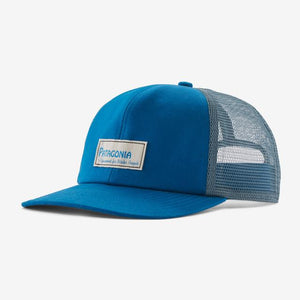 Patagonia Relaxed Trucker Hat WPLE Water People Label: Endless Blue