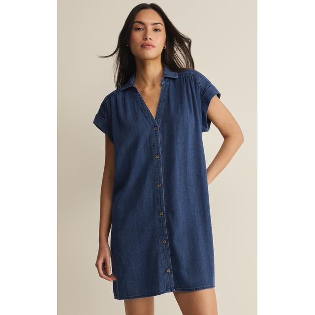 Z Supply W Shellbound Twill Dress TWB Twilight Blue