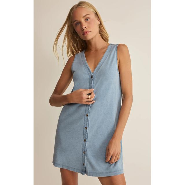 Z Supply W Solace Denim Mini Dress OAI Ocean Air Indigo