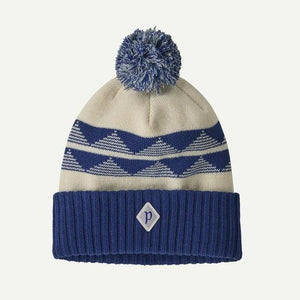 Patagonia Powder Town Beanie HSBW Hut Tripper Stripe: Birch White