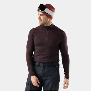 Smartwool Mens Intraknit Thermal Merino Base Layer 1/4 Zip R24 Dark ink/Burnt Sienna / M