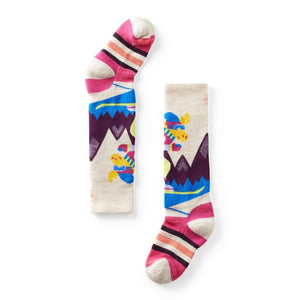 Smartwool Kids Wintersport Full Cushion Mountain Moose Pattern OTC A81 Moonbeam