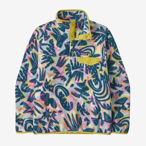 Patagonia Womens Lightweight Synchilla Snap-T Pullover WBTI Wild Botanist: Tidal Teal