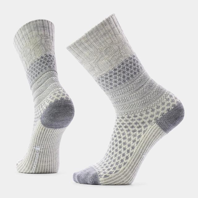 Smartwool Womens Everyday Popcorn Cable Crew Socks 039 ight Gray / L