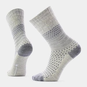 Smartwool Womens Everyday Popcorn Cable Crew Socks 039 ight Gray / L