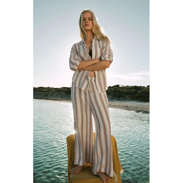 Z Supply W The Perfect Striped Pant LTO Light Toffee