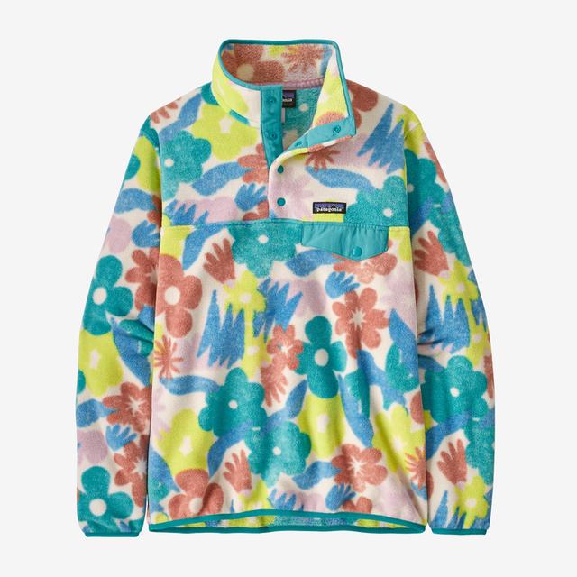 Patagonia Womens Lightweight Synchilla Snap-T Pullover Channeling pring: Natural / S
