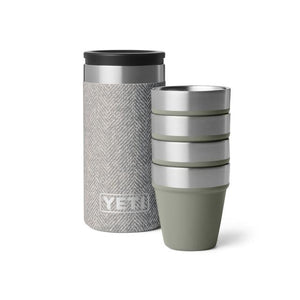 Yeti Shot Glasses with Carrying Case Riverhead Green