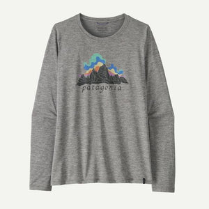 Patagonia Womens Long-Sleeved Capilene Cool Daily Shirt - Fitz Roy Nimbus FEA Feather Grey