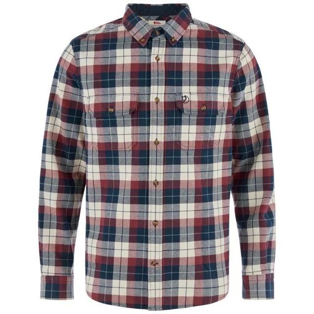 Fjallraven Mens Singi Heavy Flannel Shirt 555-352 Dark Navy-aroon / M