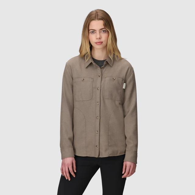 Outdoor Research Womens Feedback Flannel Twill Shirt 3109 Smoky Quartz Plaid