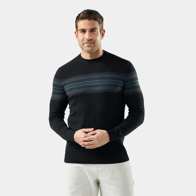 Smartwool Mens Sparwood Stripe Crew Sweater R51 Black Donegal
