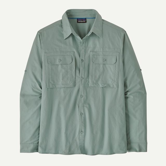 Patagonia Mens Long-Sleeved Self Guided Sun Shirt Thermal Blue