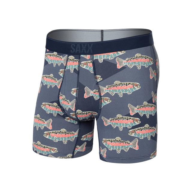 Saxx Underwear Co. Mens Quest 2.0 Boxer Brief MOM Mosaic Trout/Maritime