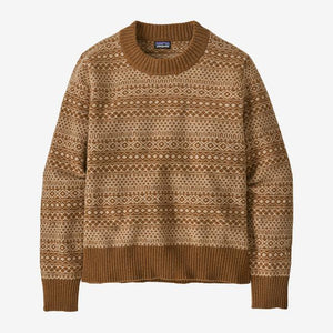 Patagonia Women's Recycled Wool Crewneck Sweater FISN Fireside: Shelter Brown