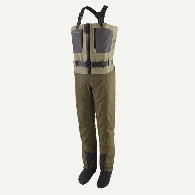 Patagonia M Swiftcurrent Traverse Zip Front Waders RVGN River Rock Green