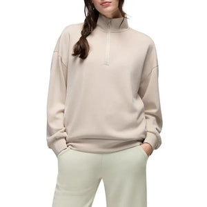 Prana W Shea Soft Relaxed Half Zip 250 Almond