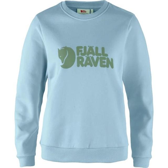 Womens Fjallraven Logo Sweater 514-614 Breeze Blue-Patina Green